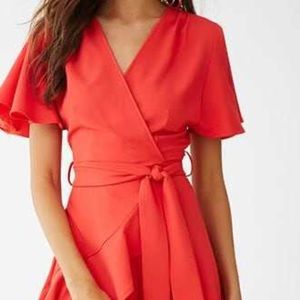 Red Wrap Dress - S